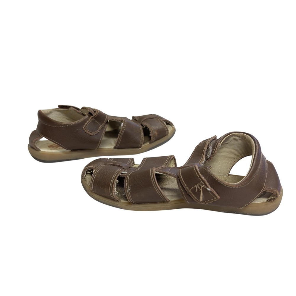 See Kai Run Jude IV Brown Fisherman Sandals Leather Flexible Toddler Size 12 - Picture 7 of 11